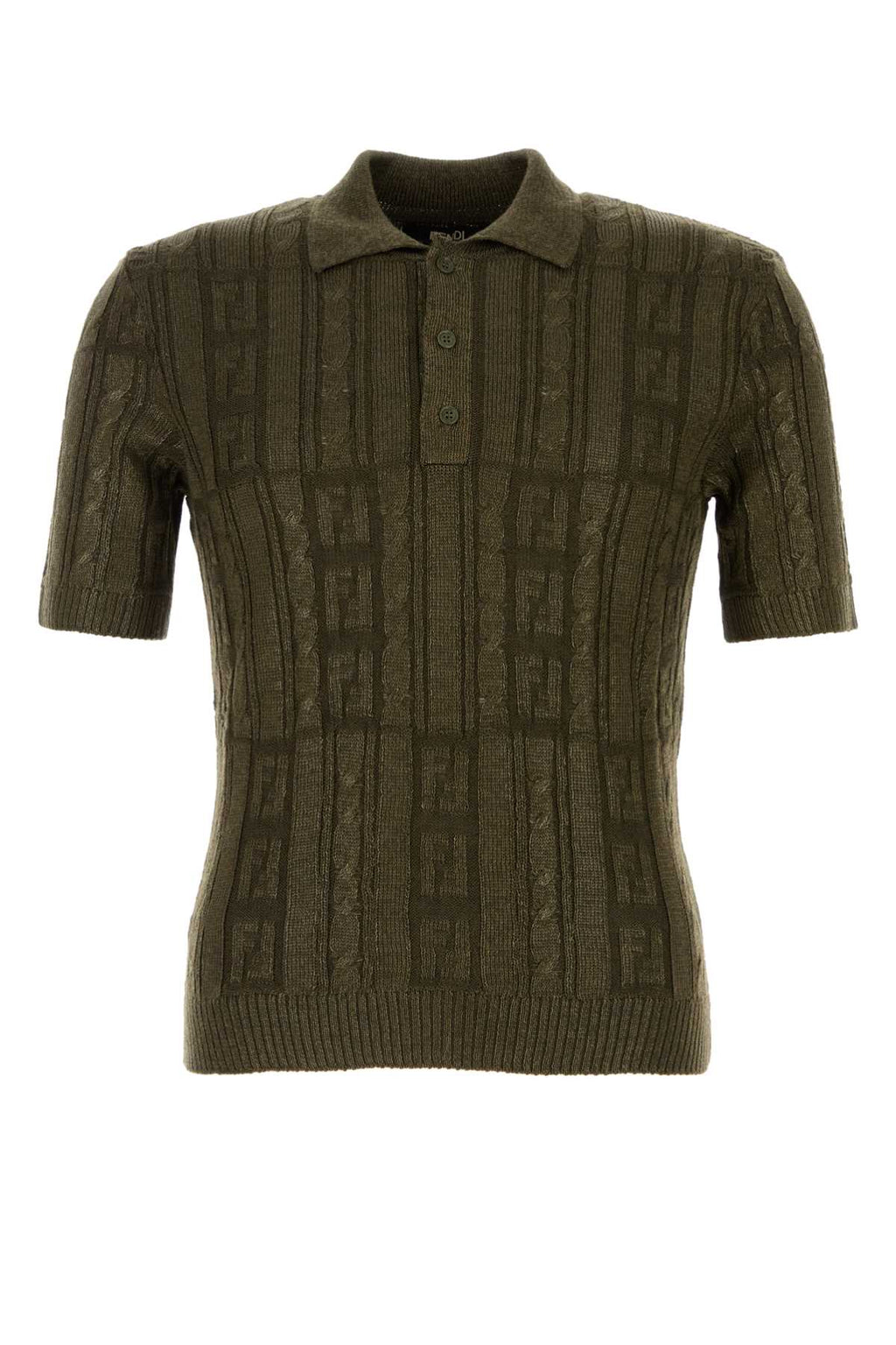 FENDI KNIT POLO For Men Exterior: 100% Wool