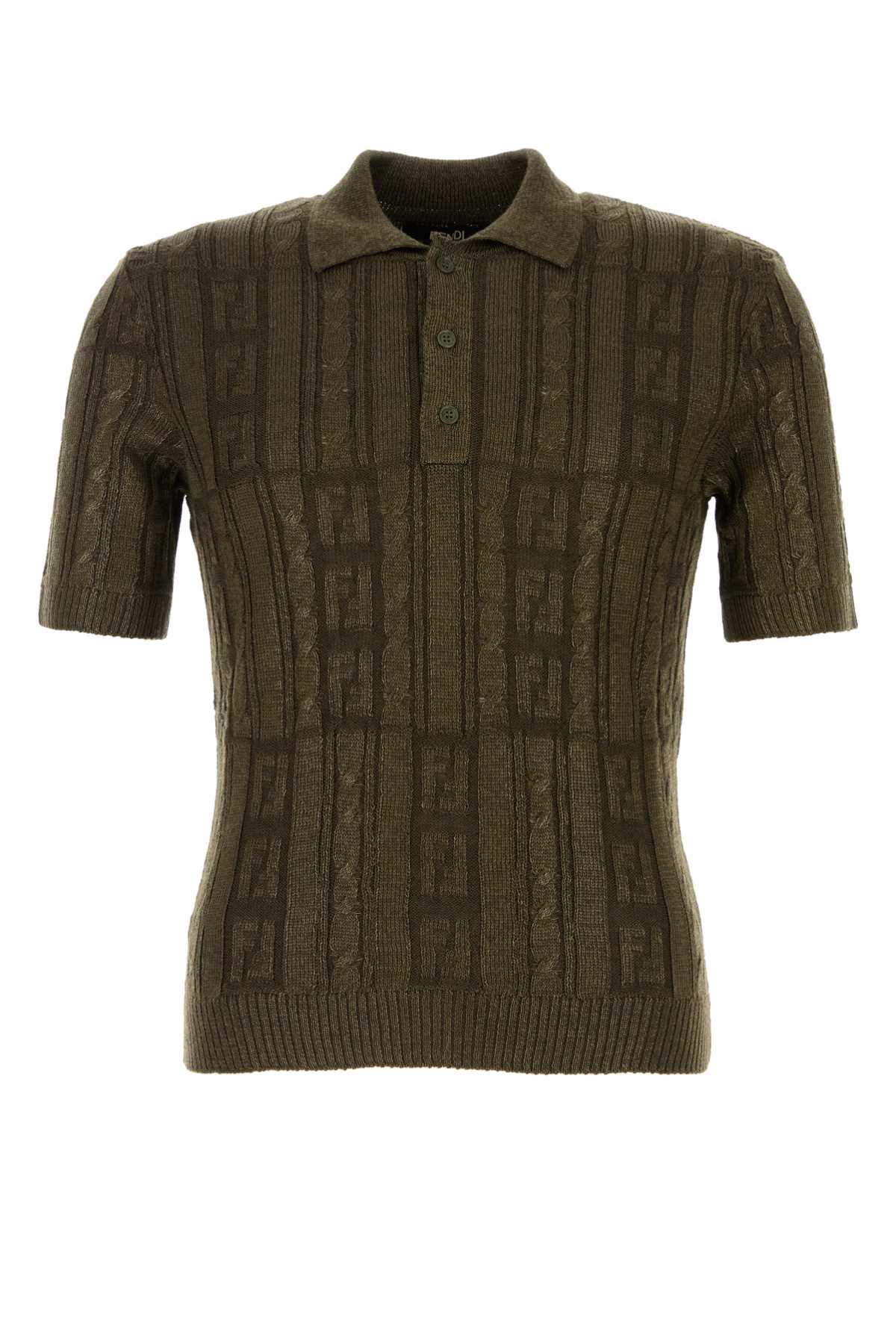 FENDI KNIT POLO For Men Exterior: 100% Wool