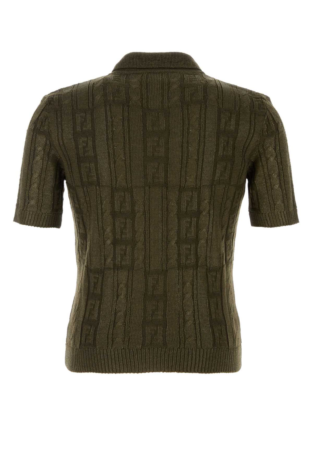 FENDI KNIT POLO For Men Exterior: 100% Wool