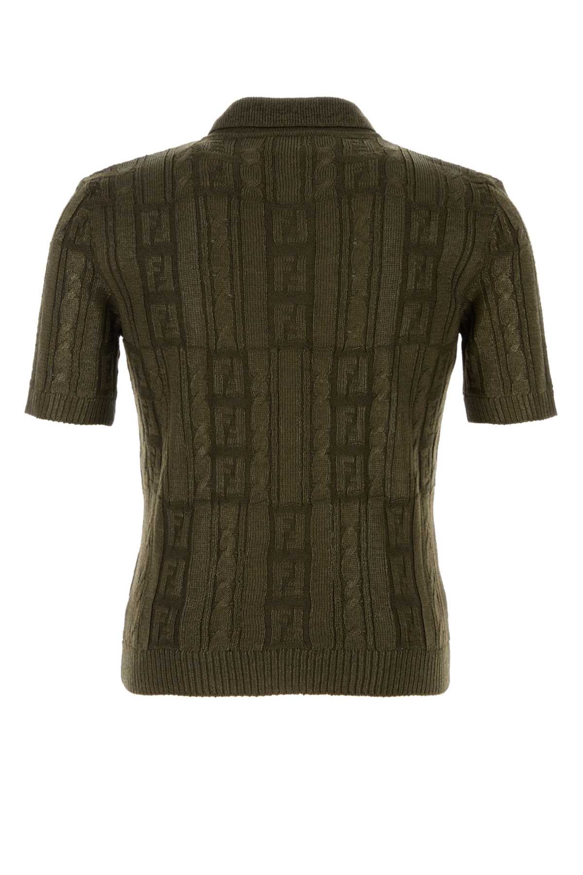 FENDI KNIT POLO For Men Exterior: 100% Wool