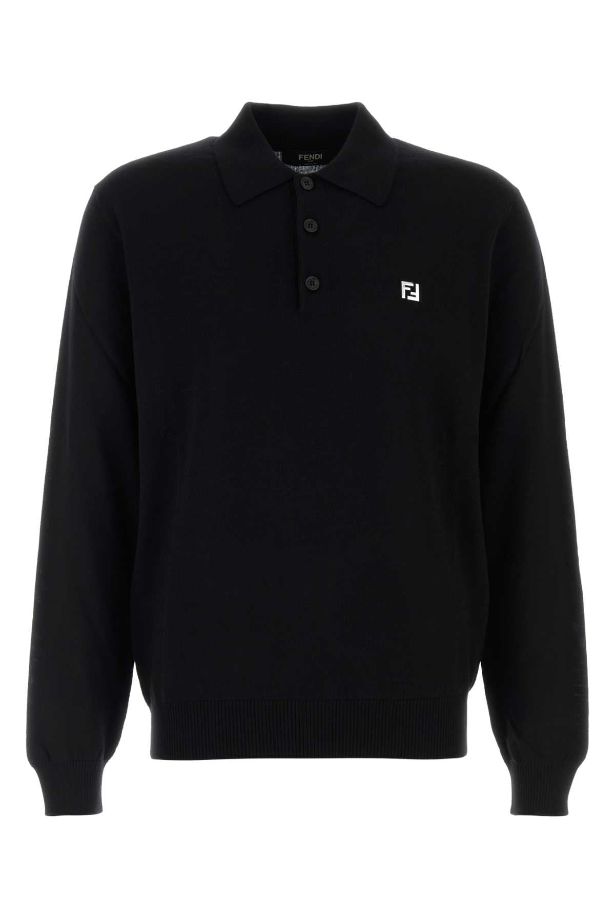 FENDI POLO KNITWEAR For Men Exterior: 98% Virgin wool 2% Elastane
