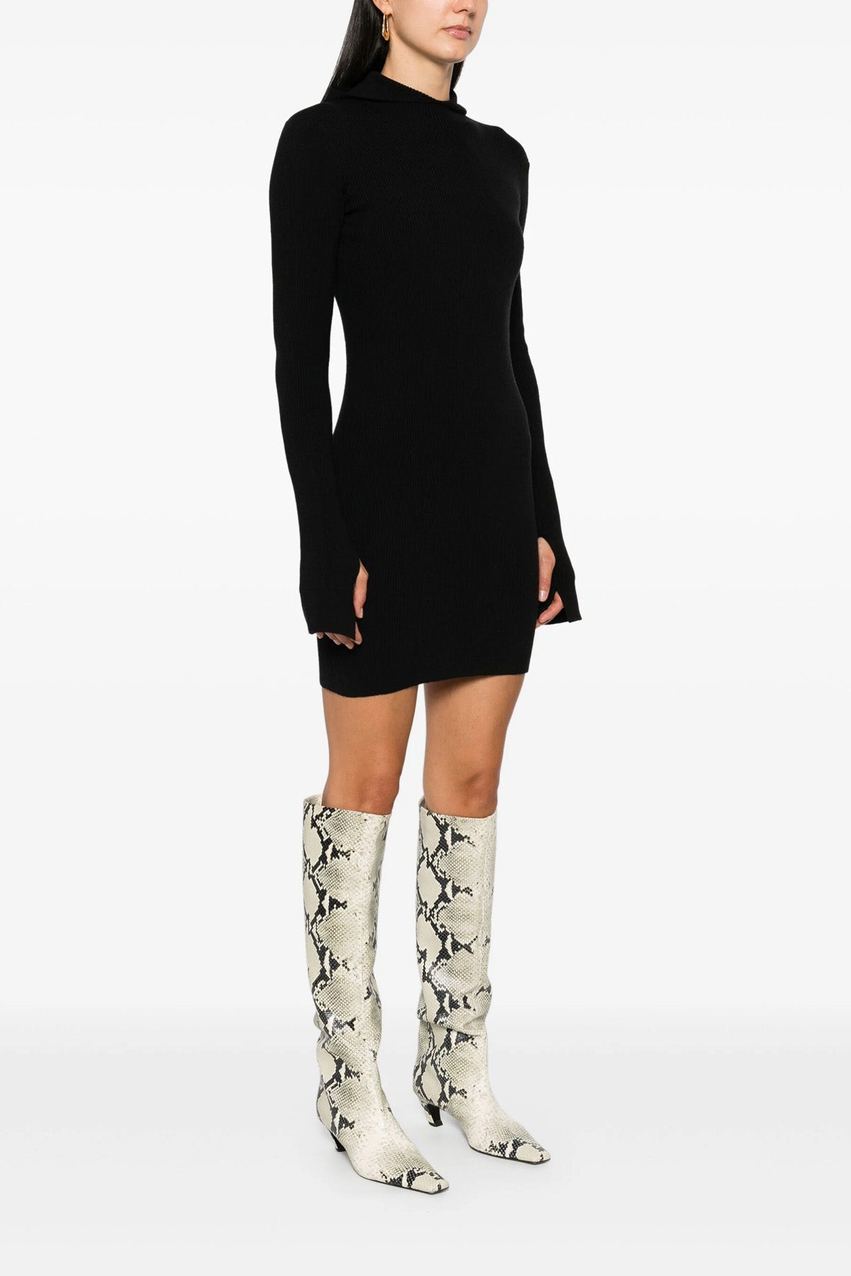 FENDI Hooded dress For Women 70% wool, 30% silk