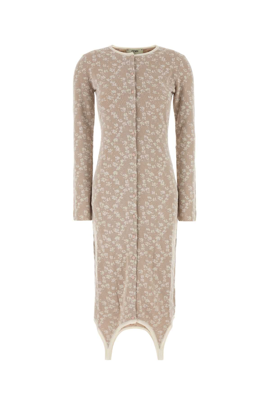 FENDI LONG CARDIGAN FLOWER GHETTE For Women Exterior: 82% Cotton 18% Nylon