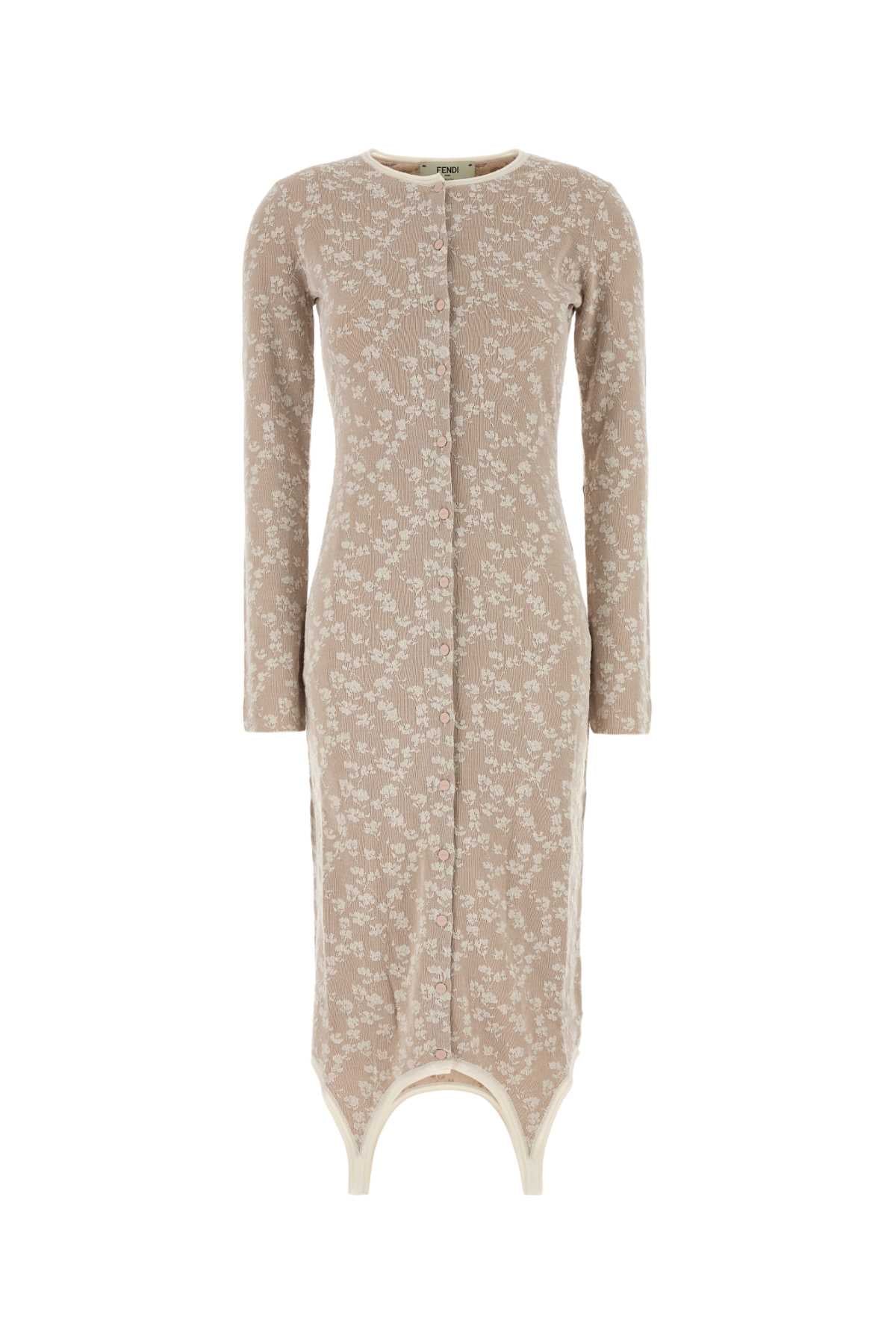 FENDI LONG CARDIGAN FLOWER GHETTE For Women Exterior: 82% Cotton 18% Nylon