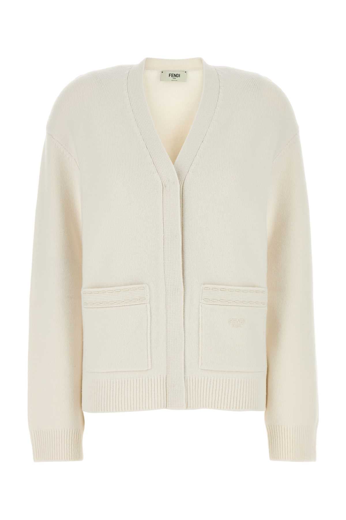 FENDI CARDIGAN SELLERIA For Women Exterior: 96% Cashmere 4% Nylon