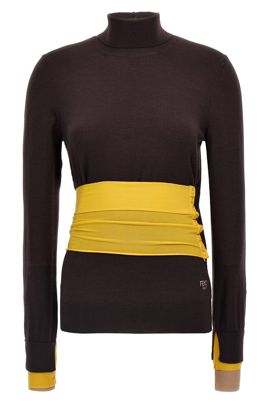 FENDI Wool turtleneck sweater For Women 100% virgin wool