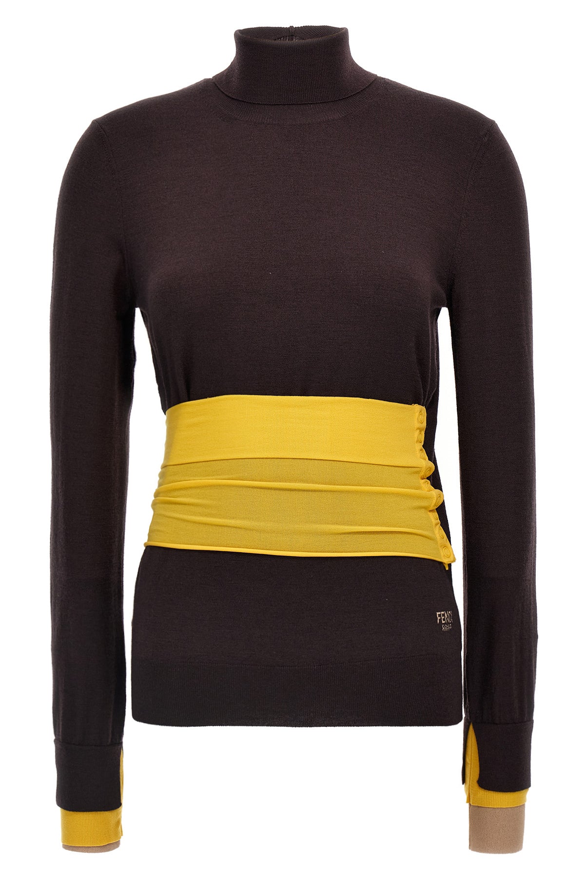 FENDI Wool turtleneck sweater For Women 100% virgin wool