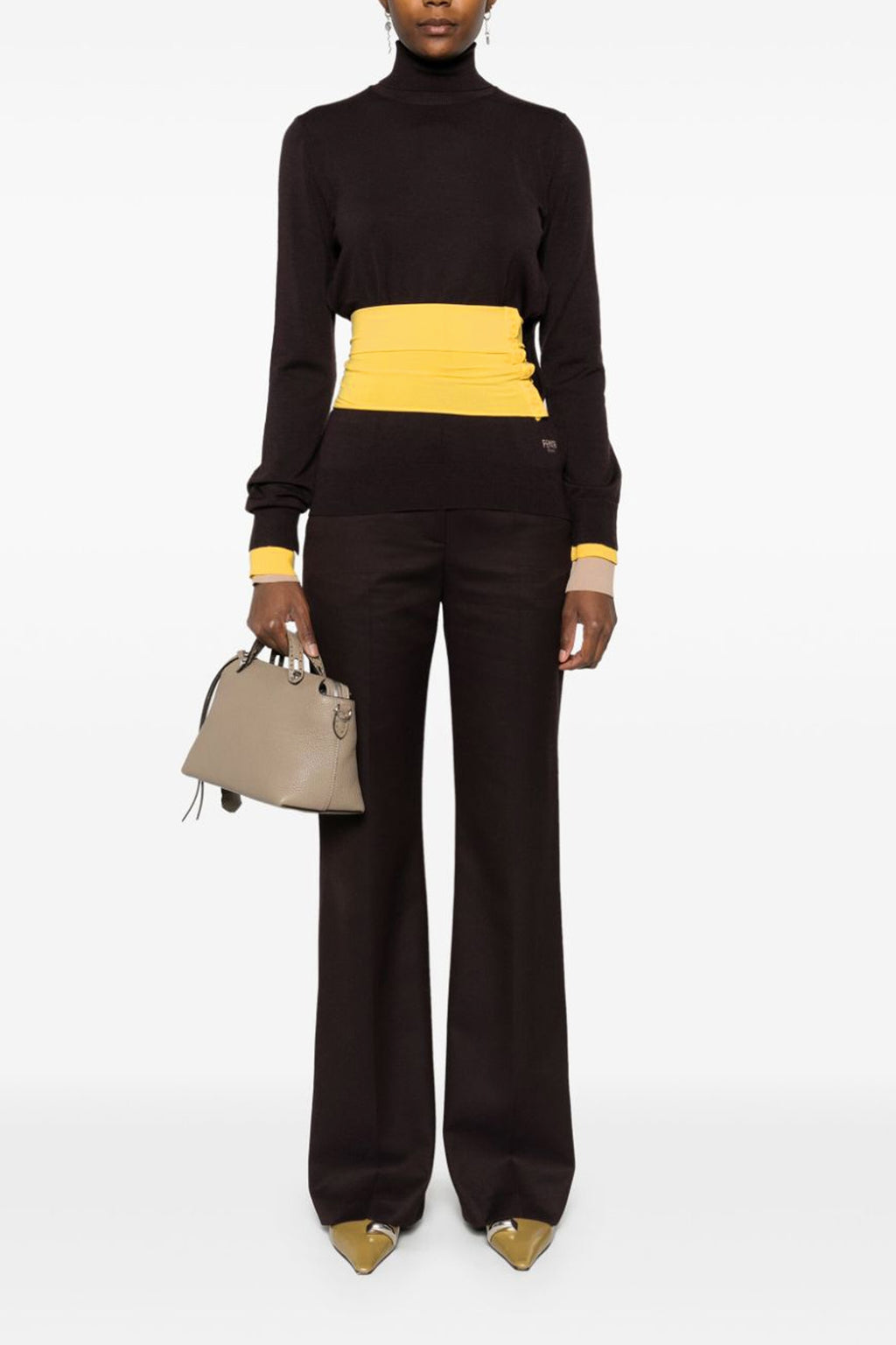 FENDI Wool turtleneck sweater For Women 100% virgin wool