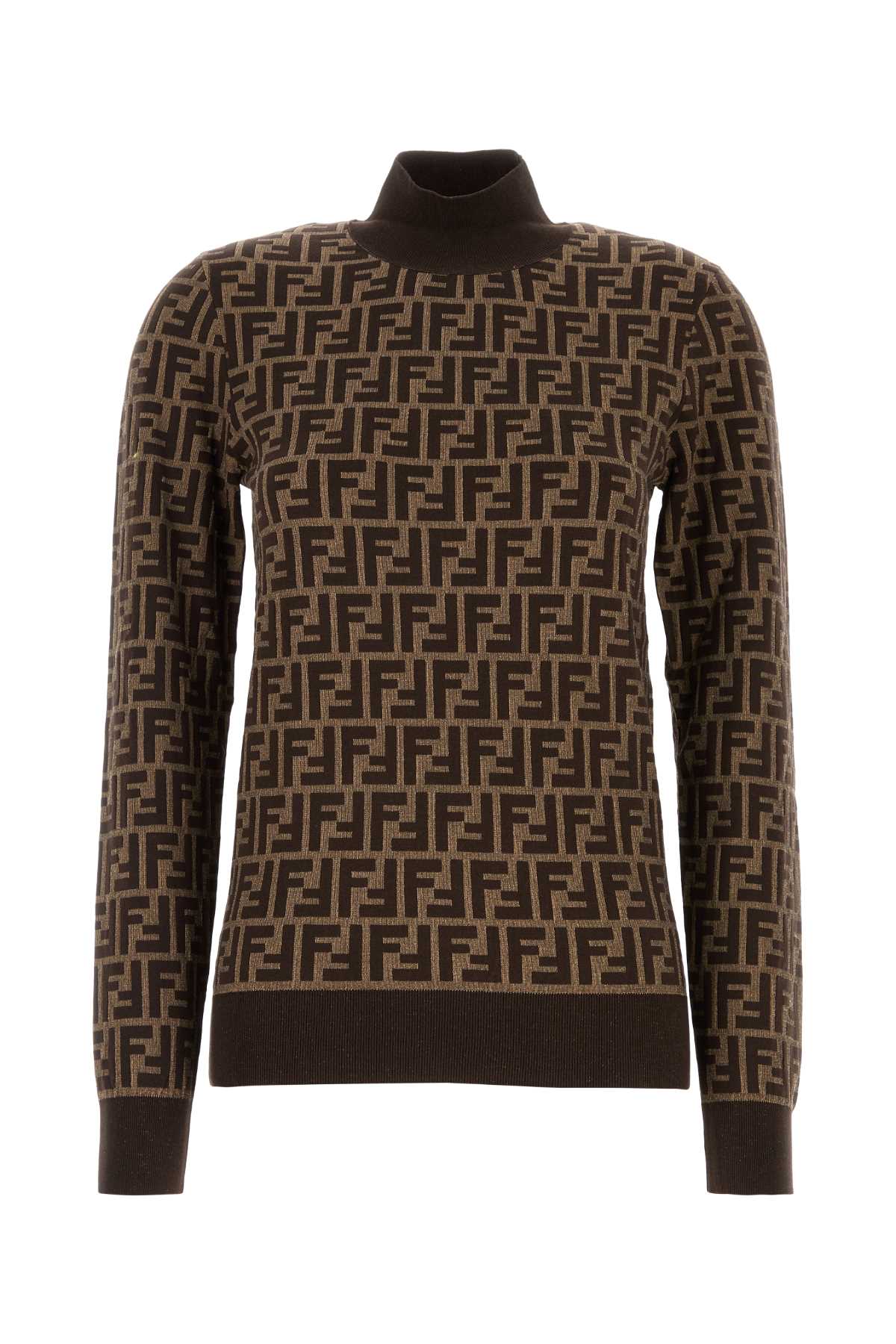 FENDI PULL FF ISTIT. COTTON KNIT For Women Exterior: 100% Cotton