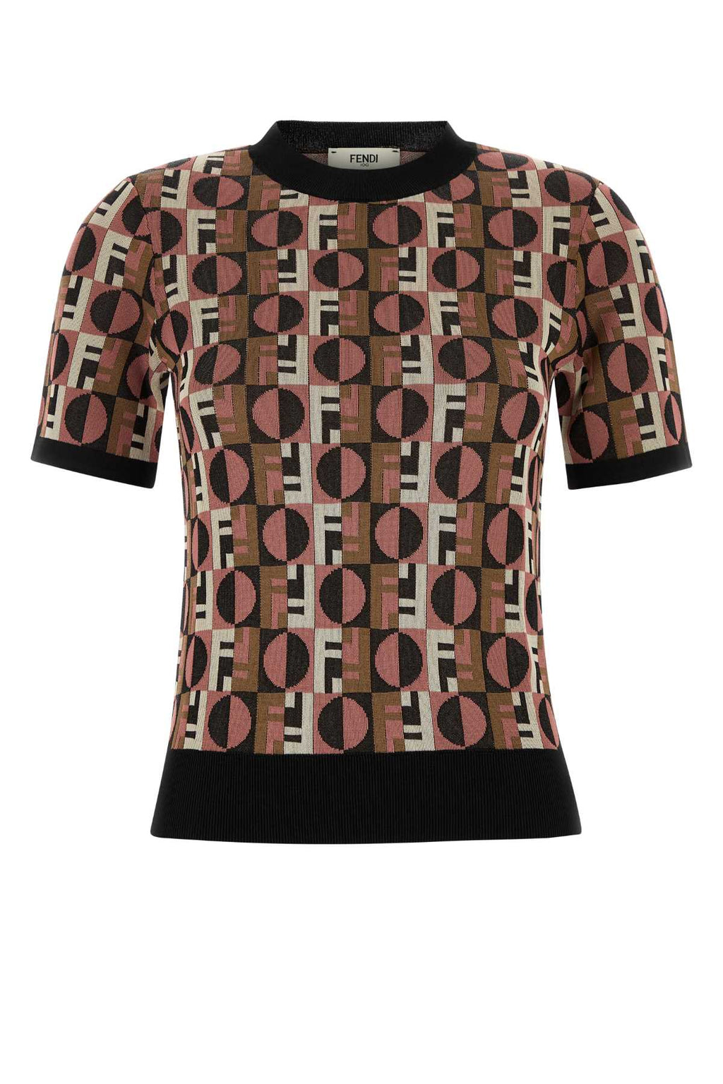 FENDI TSHIRT FENDI OPTICAL For Women Exterior: 89% Viscose 8% Nylon 3% Elastane