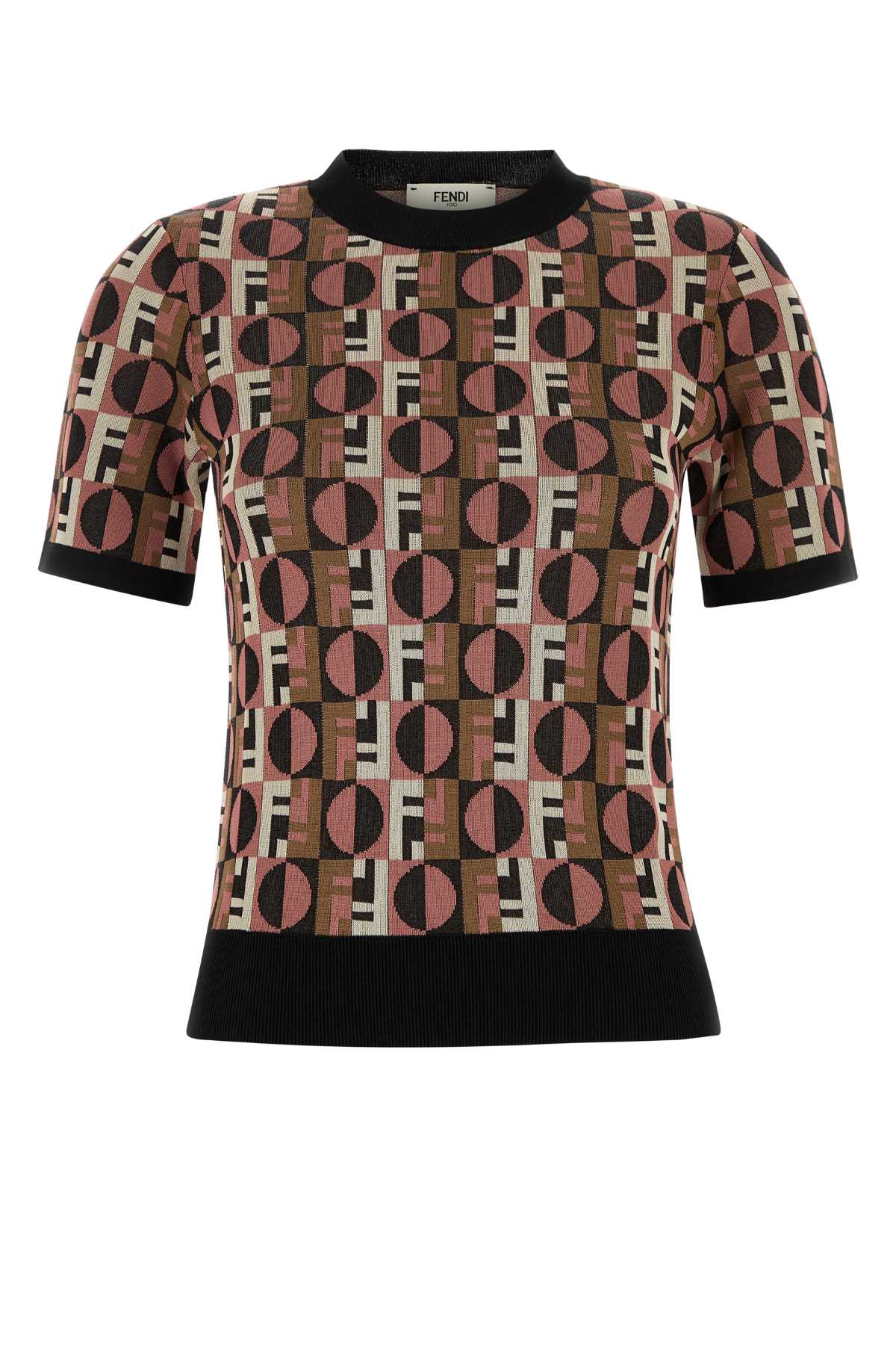 FENDI TSHIRT FENDI OPTICAL For Women Exterior: 89% Viscose 8% Nylon 3% Elastane