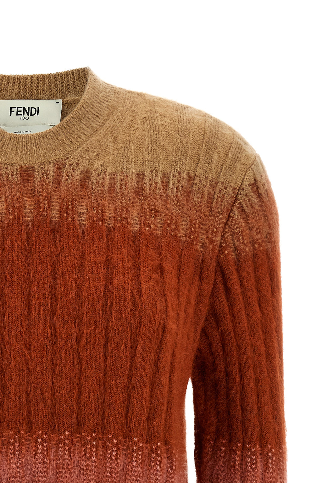 FENDI Vanite knit sweater For Women 67% mohair wool 30% polyamide 3% wool