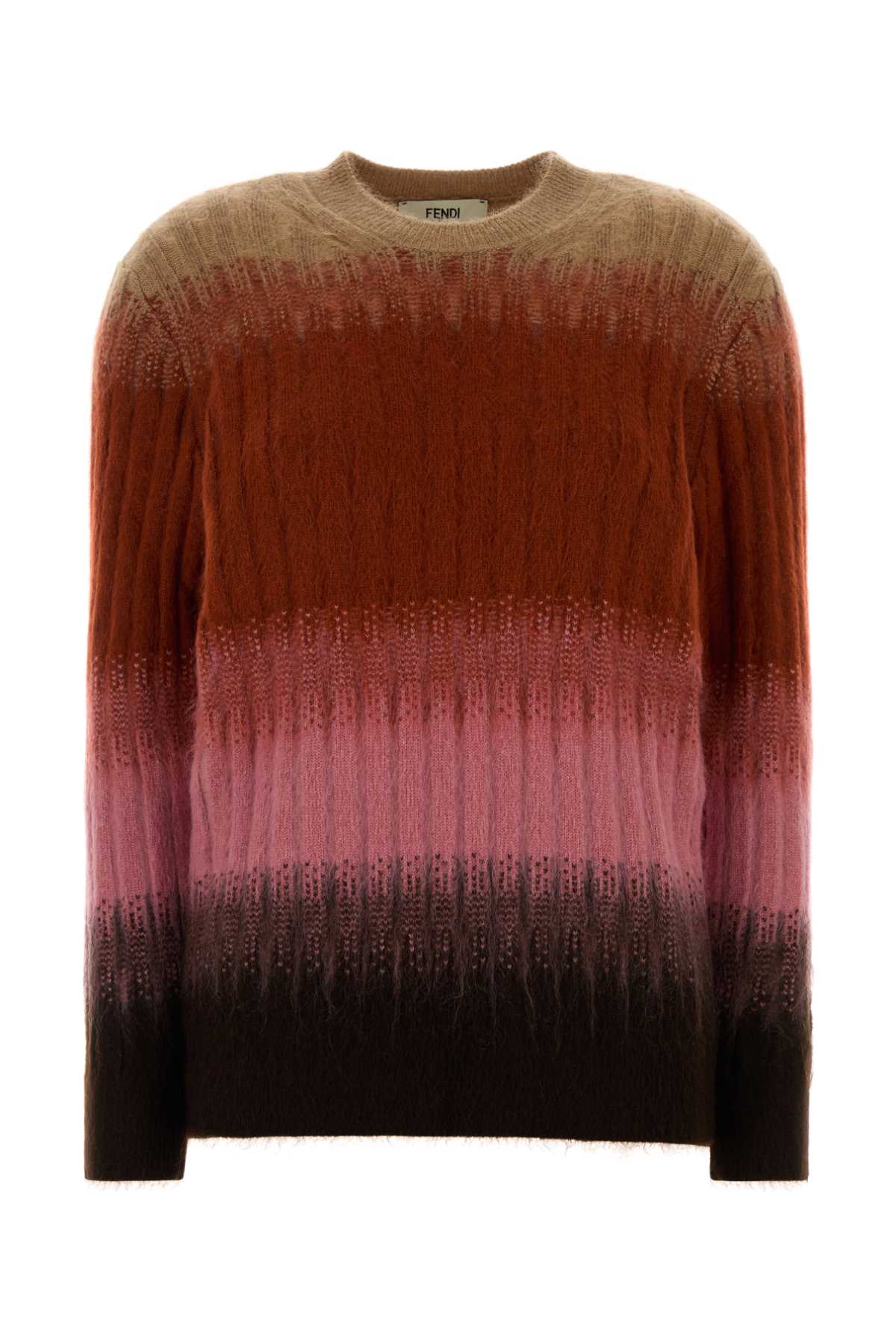 FENDI PULL WOOL MOHAIR DE For Women Exterior: 67% Mohair 30% Nylon 3% Wool