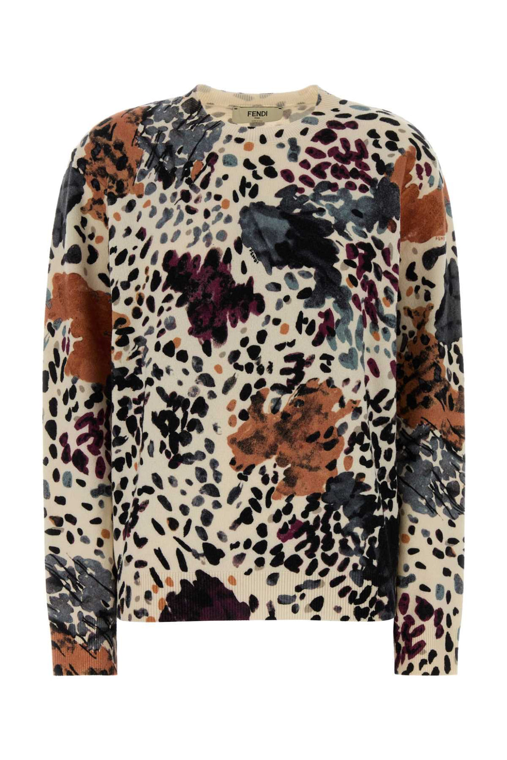 FENDI PULL FALENA PRINTED For Women Exterior: 70% Wool 30% Cashmere