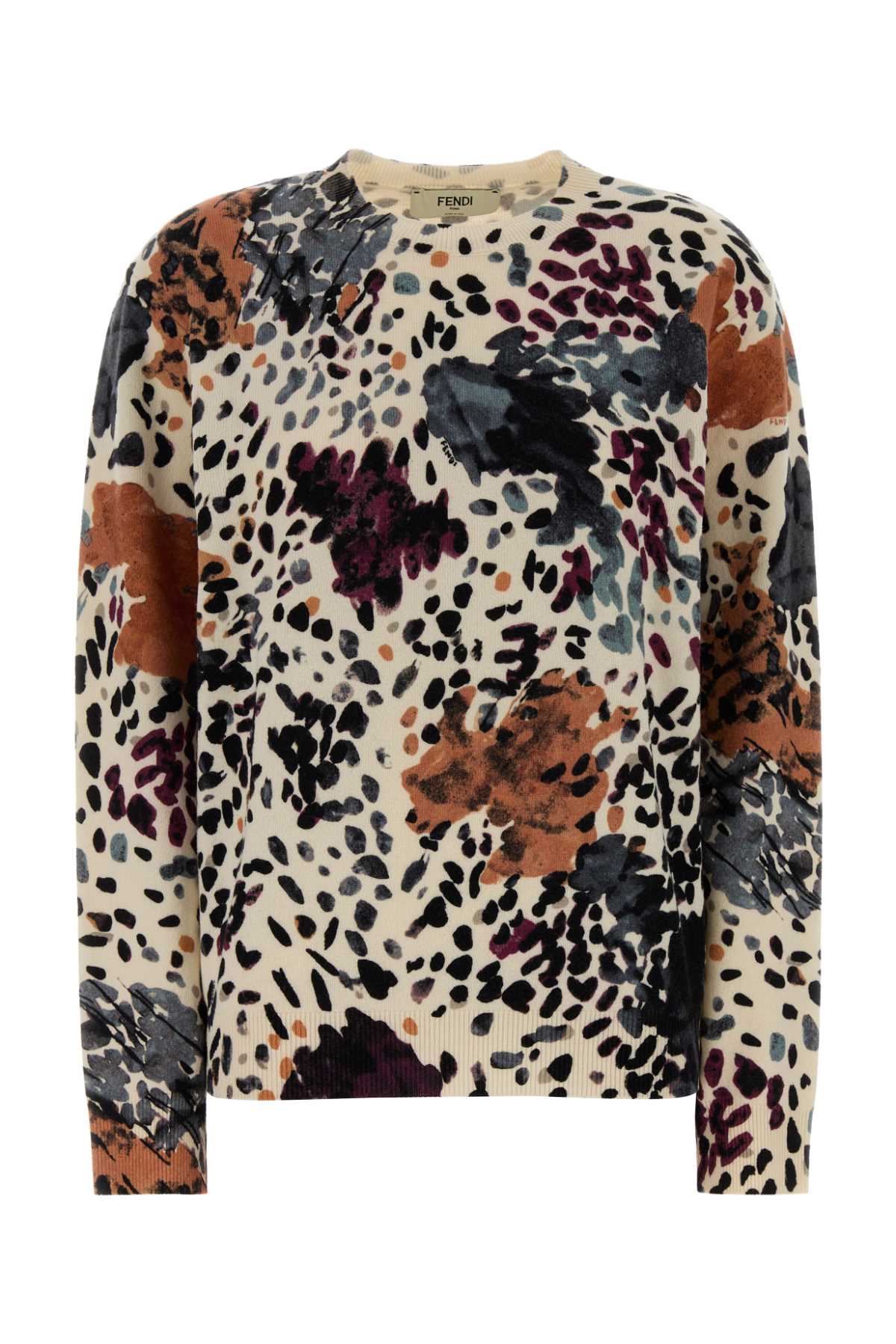 FENDI PULL FALENA PRINTED For Women Exterior: 70% Wool 30% Cashmere