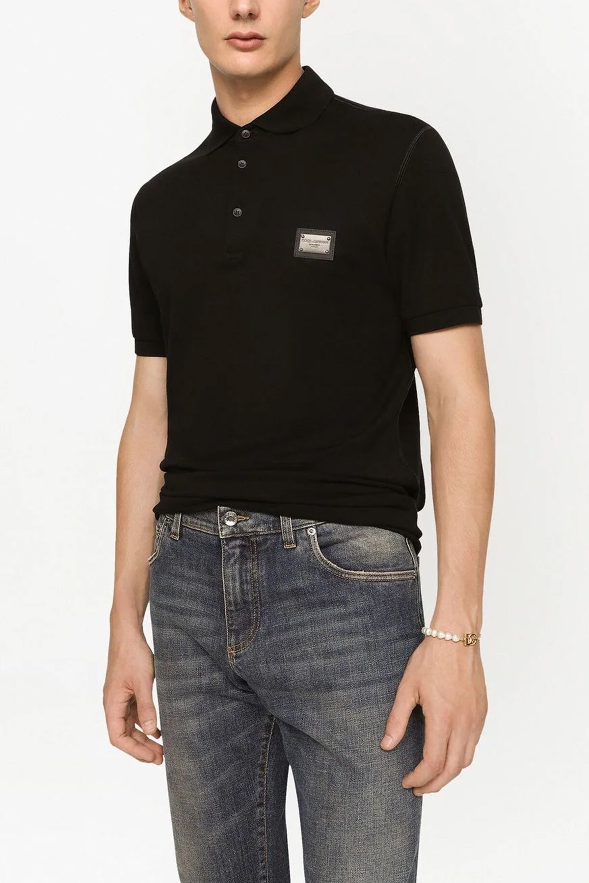 DOLCE & GABBANA Polo 'DG Essential' For Men 100% cotton