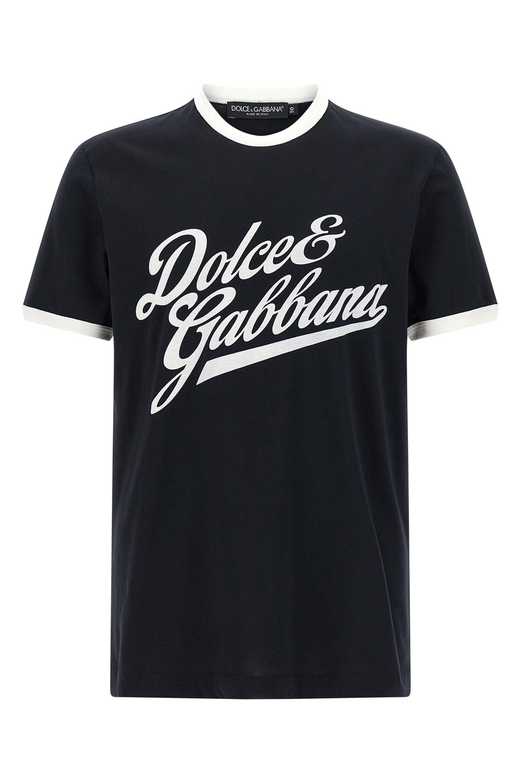 DOLCE & GABBANA Velvet logo t-shirt For Men 100% cotton