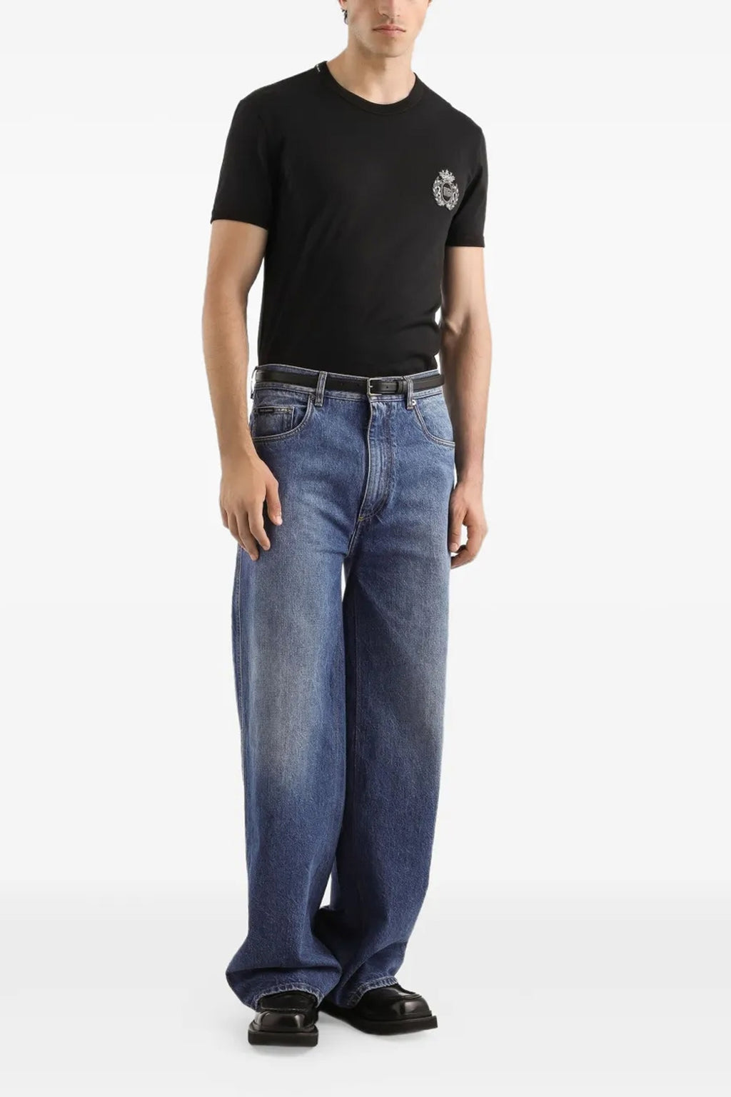 DOLCE & GABBANA Heraldic patch t-shirt For Men 100% cotton