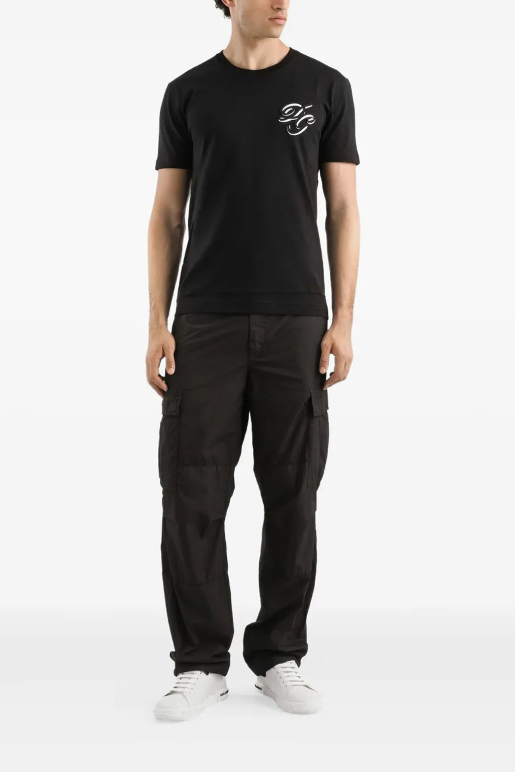 DOLCE & GABBANA Double embroidery t-shirt For Men 100% cotton