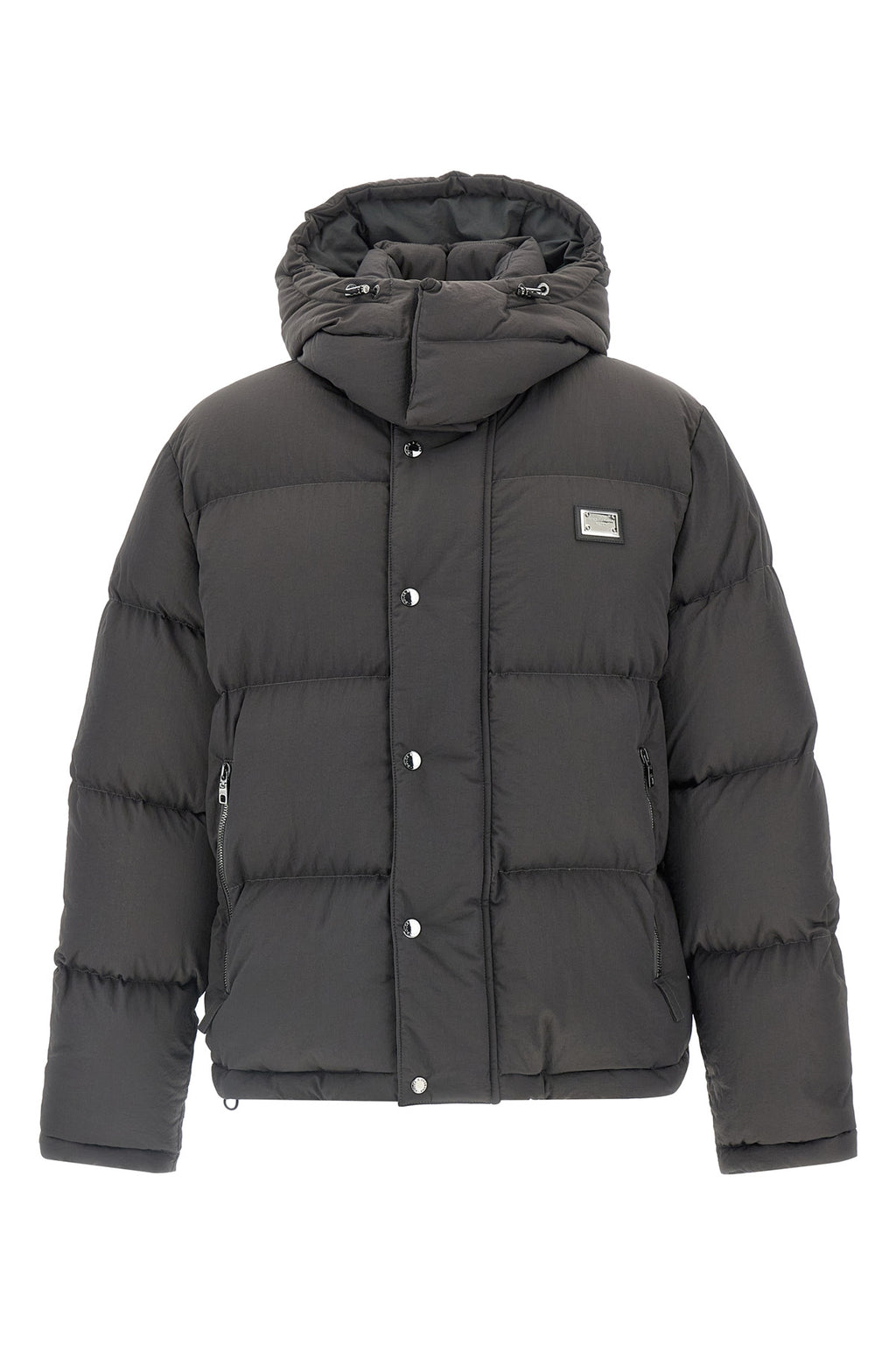 DOLCE & GABBANA Logo patch down jacket For Men 97% POLYAMIDE 3% ELASTANE