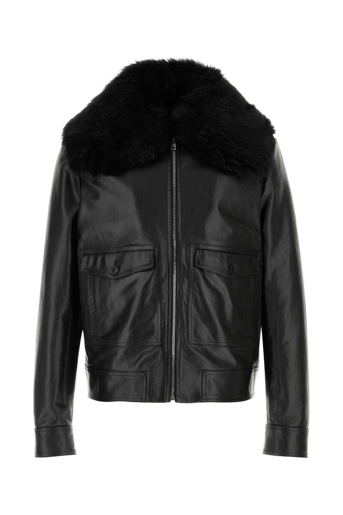 DOLCE & GABBANA GIACCA For Men Exterior: 100% Bovine leather Lining: 100% Viscose