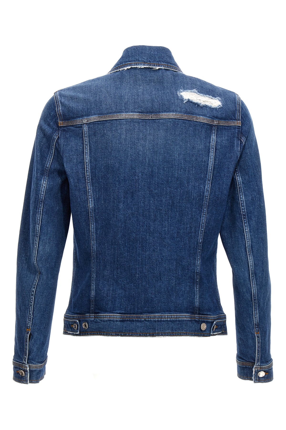 DOLCE & GABBANA Denim jacket with used effect For Men 98% cotton, 2% elastane