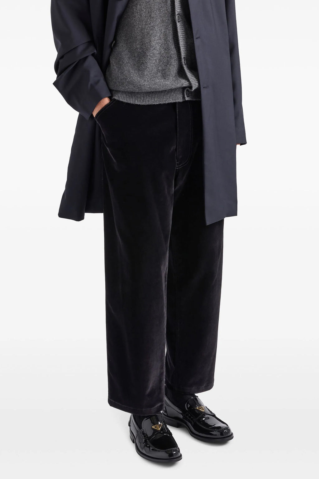 PRADA Velvet pants For Men 83% co, 14% vi, 3% ea