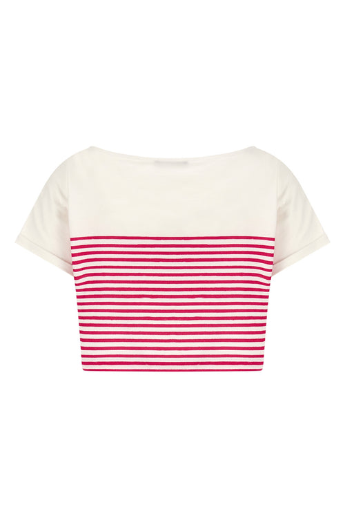 BALMAIN 'Marinière' T-shirt For Women 100% cotton