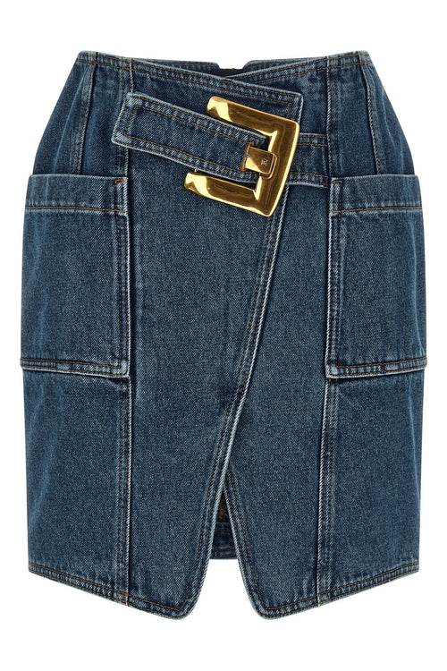BALMAIN 'Belted' skirt For Women 100% cotton