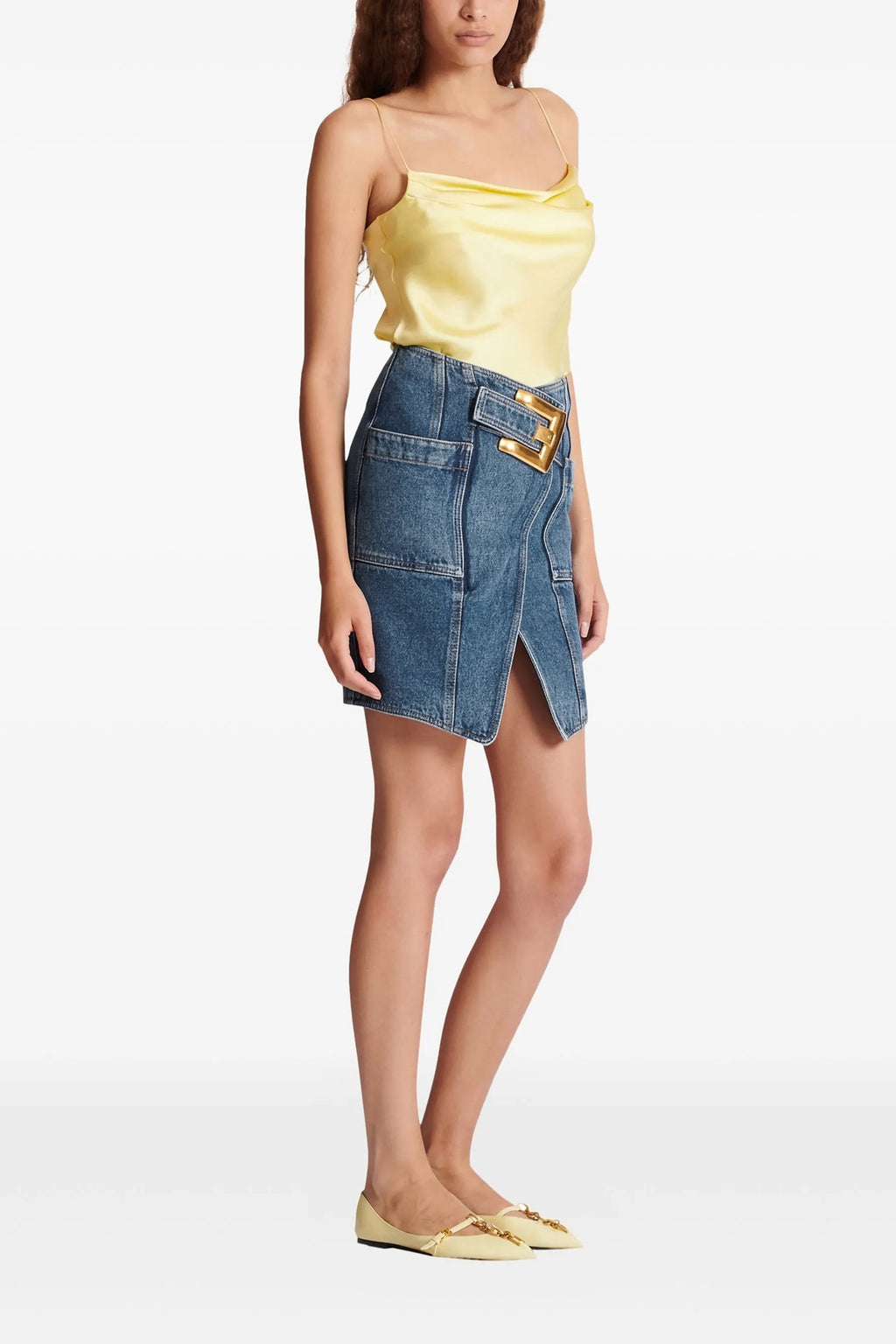 BALMAIN 'Belted' skirt For Women 100% cotton