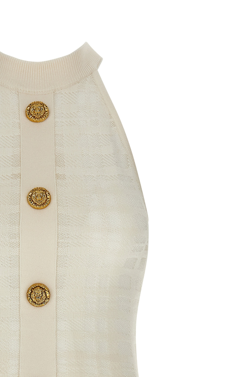 balmain Tartan knit dress