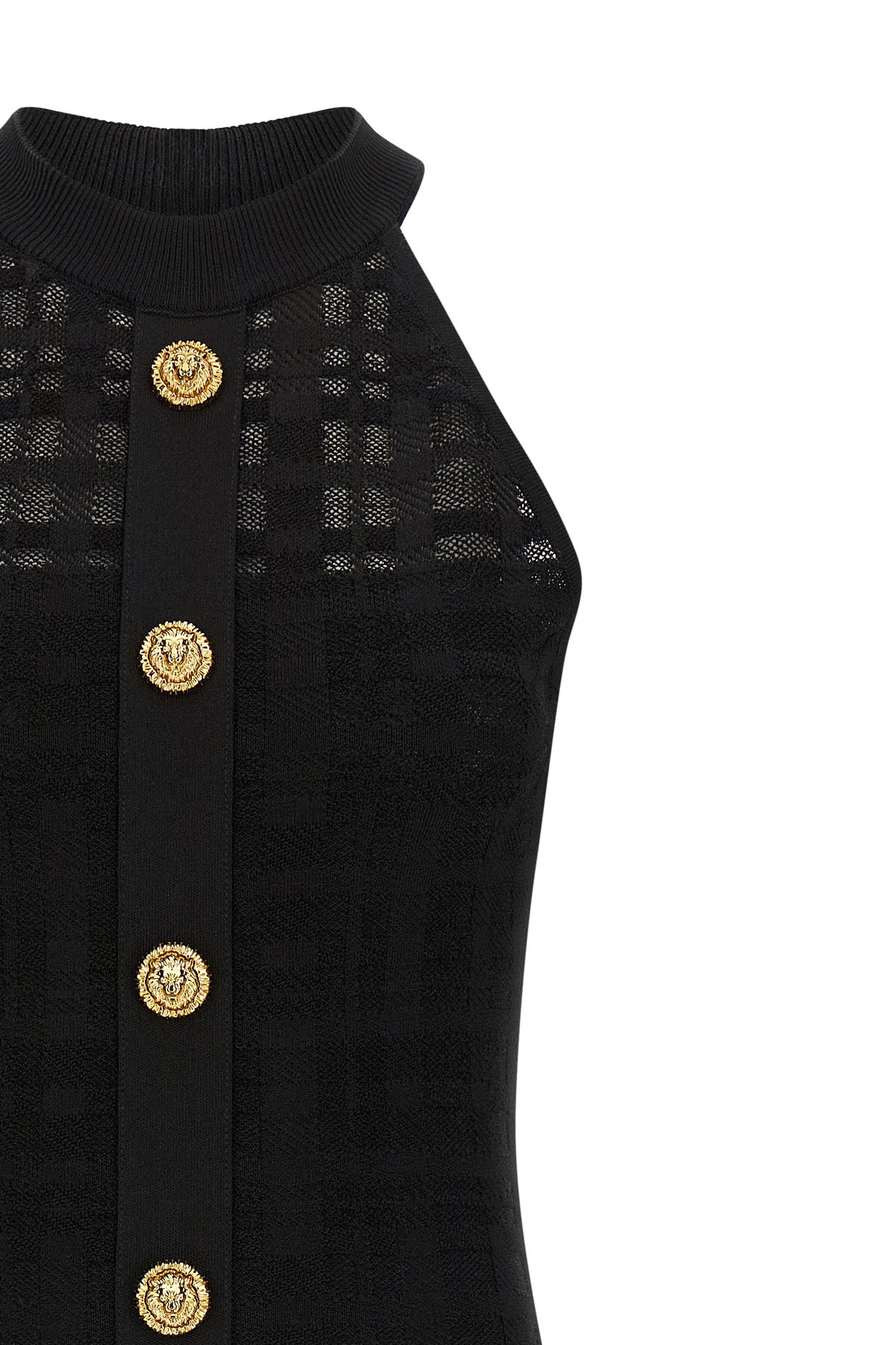 balmain Tartan knit dress