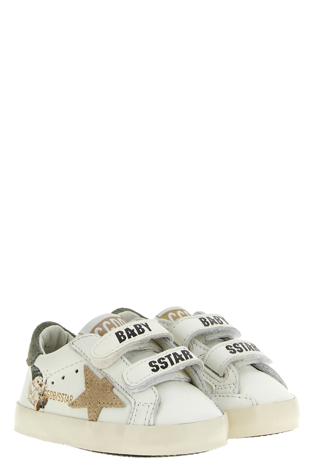 GOLDEN GOOSE 'Baby School' sneakers For Baby girl 93% ovine leather 7% cow leather