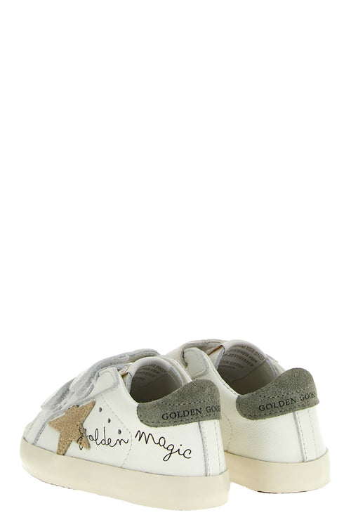 GOLDEN GOOSE 'Baby School' sneakers For Baby girl 93% ovine leather 7% cow leather