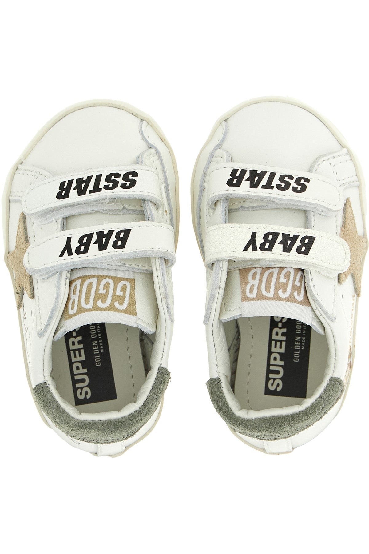 GOLDEN GOOSE 'Baby School' sneakers For Baby girl 93% ovine leather 7% cow leather