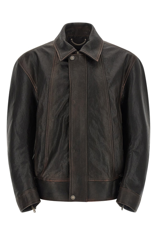 GOLDEN GOOSE 'Prince' bomber jacket For Men 100% ovine leather (Ovis Aries Aries)