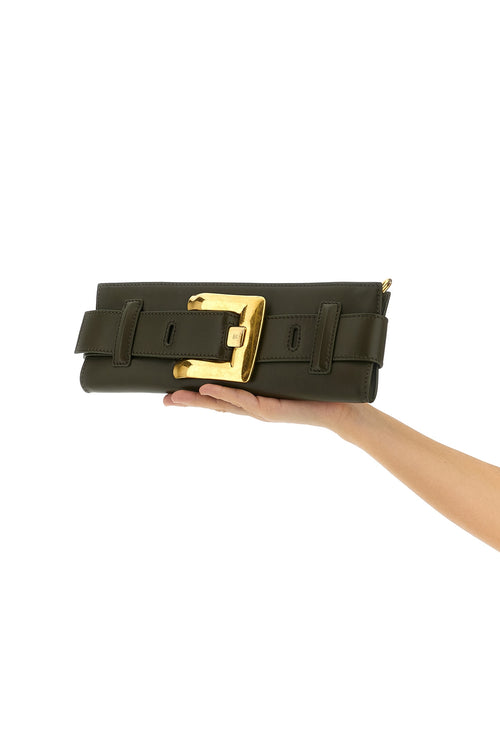 BALMAIN 'Anthem' clutch For Women 100% calfskin leather (Bos Taurus)