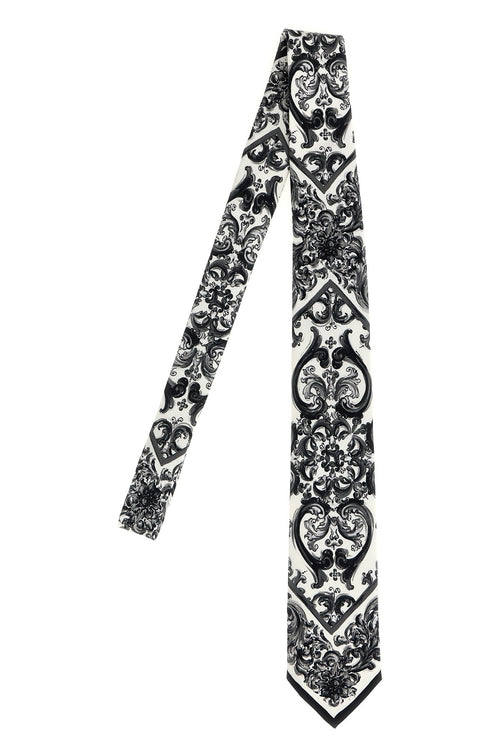 DOLCE & GABBANA 'Maiolica' print tie For Men 100% silk