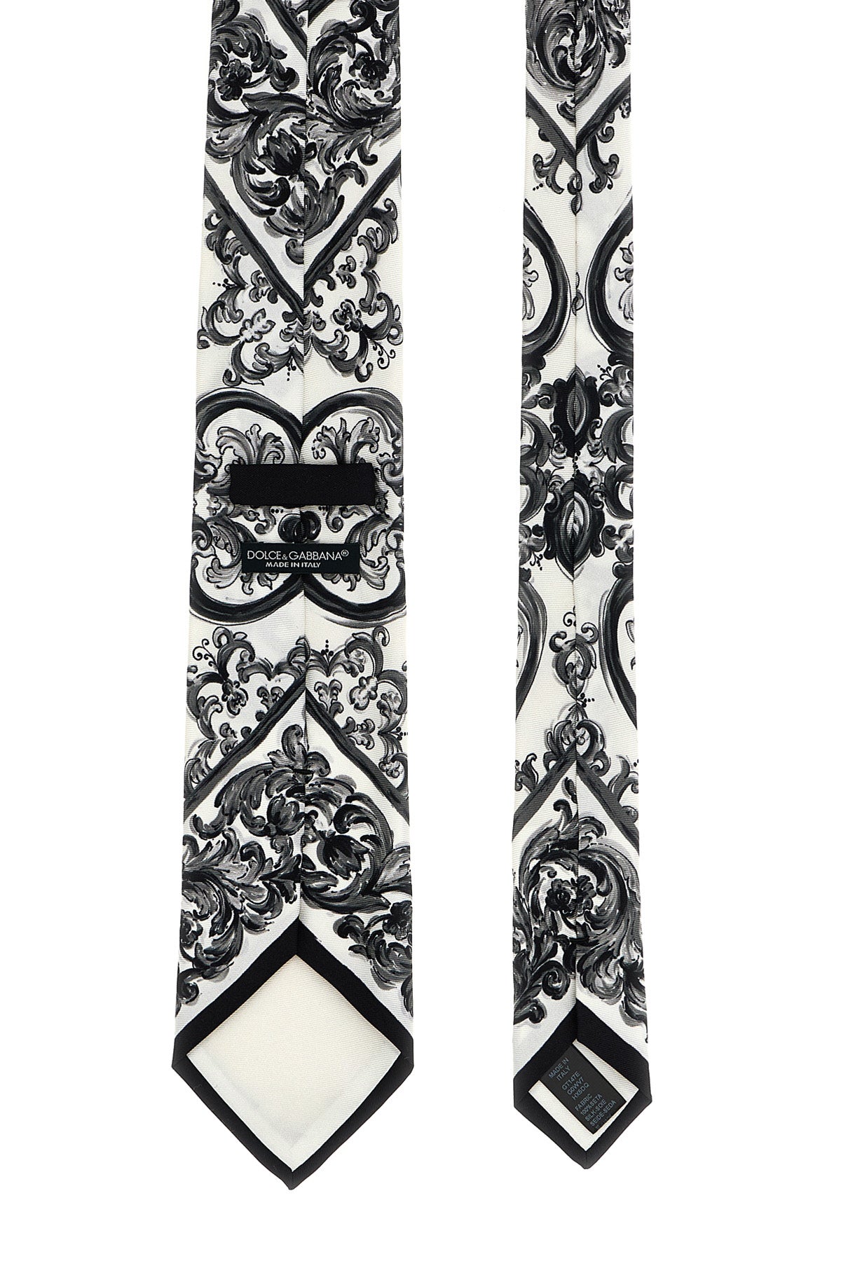 DOLCE & GABBANA 'Maiolica' print tie For Men 100% silk