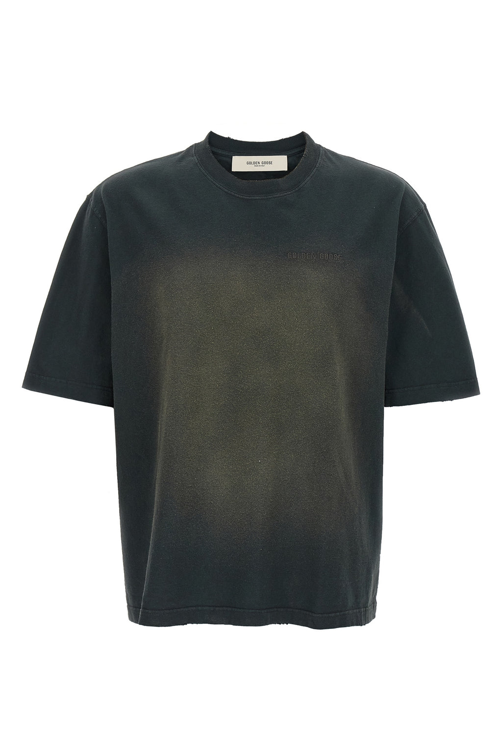 GOLDEN GOOSE Used dyed cotton t-shirt