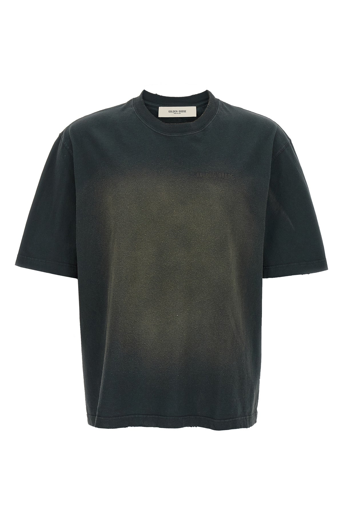 GOLDEN GOOSE Used dyed cotton t-shirt