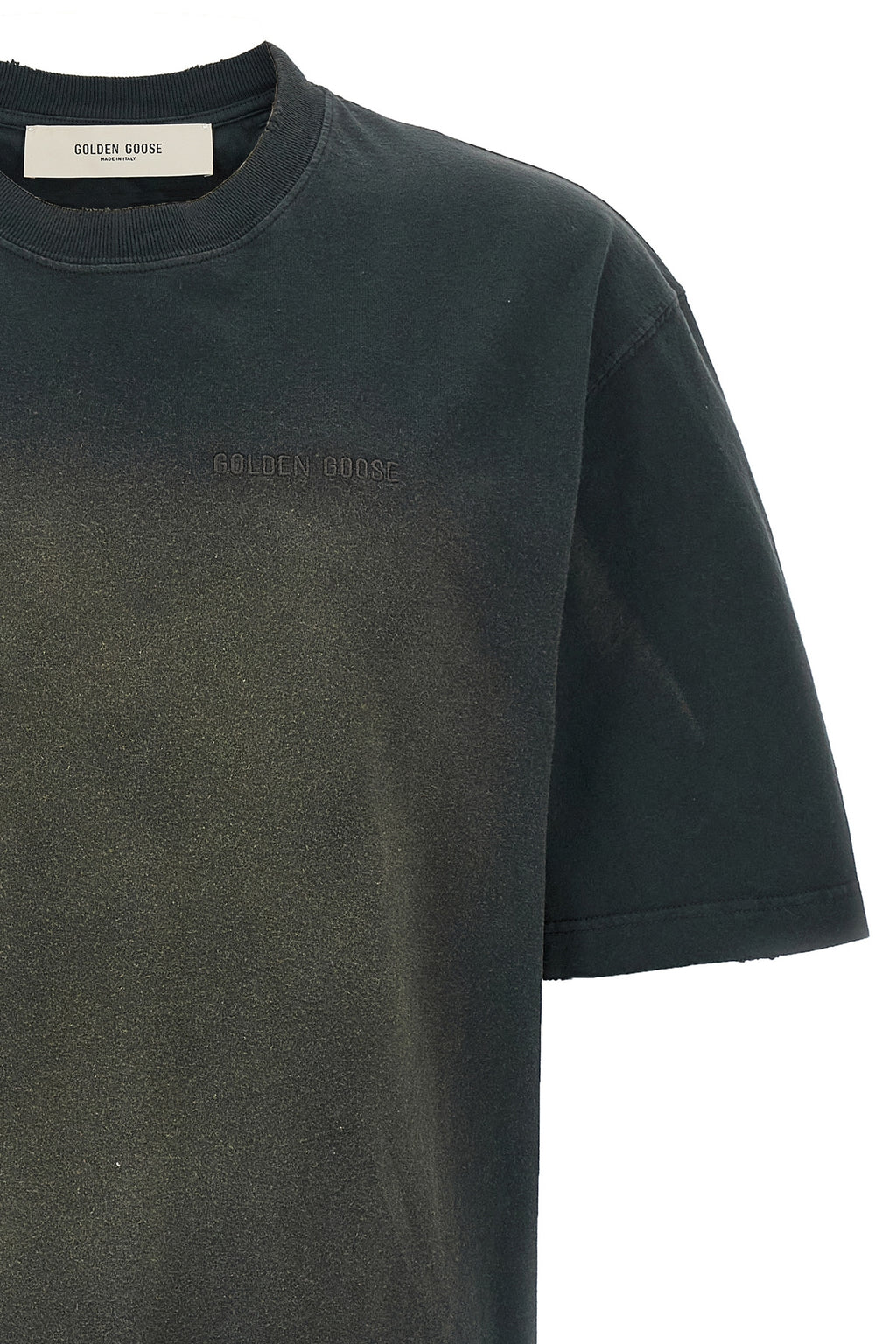GOLDEN GOOSE Used dyed cotton t-shirt