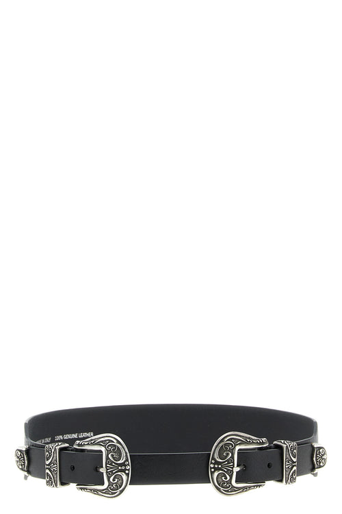 GOLDEN GOOSE 'Double Buckle' belt For Women 100% cow leather (bos taurus)