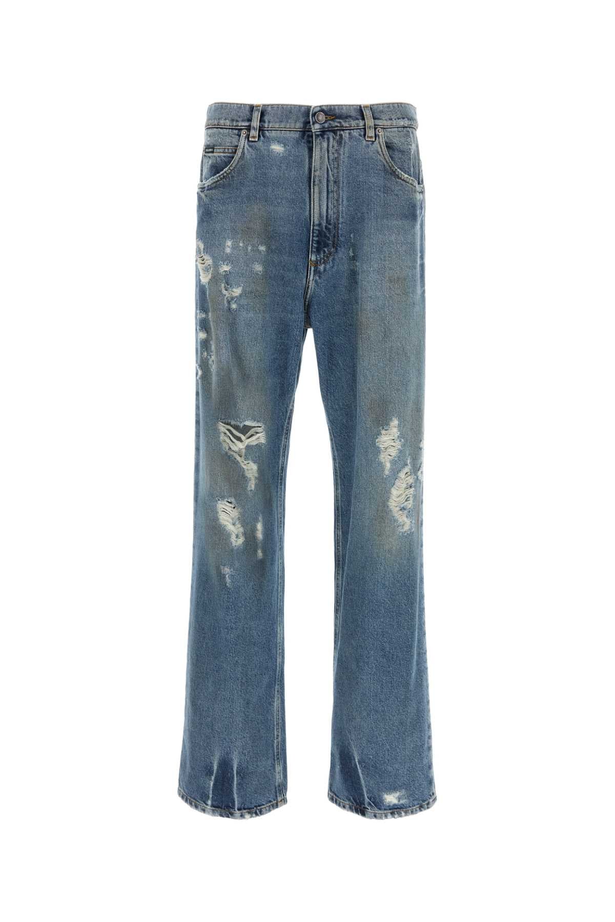 DOLCE & GABBANA DENIM PANTS For Men Exterior: 100% Cotton
