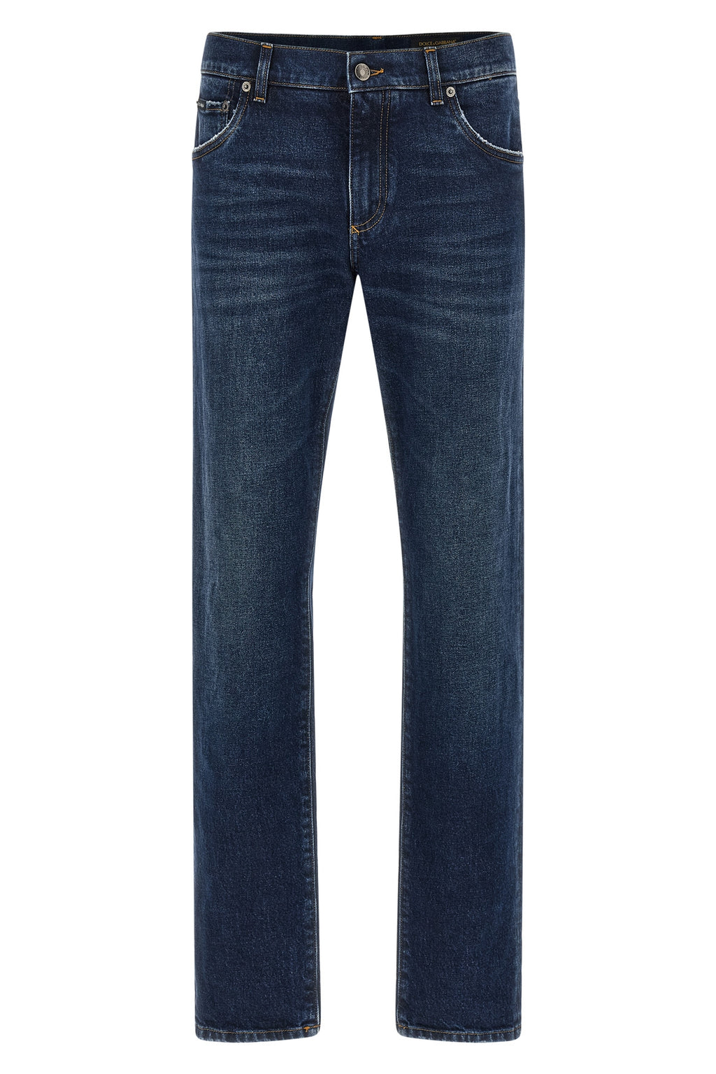 DOLCE & GABBANA Logo plaque jeans For Men 100% cotton