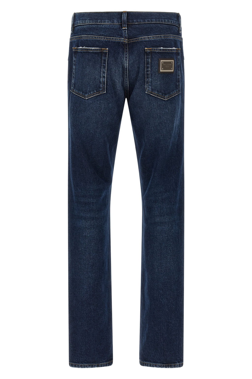 DOLCE & GABBANA Logo plaque jeans For Men 100% cotton