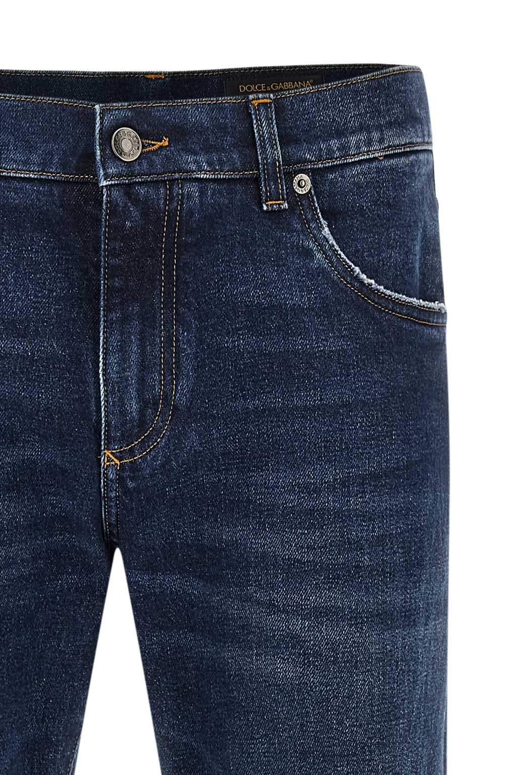 DOLCE & GABBANA Logo plaque jeans For Men 100% cotton