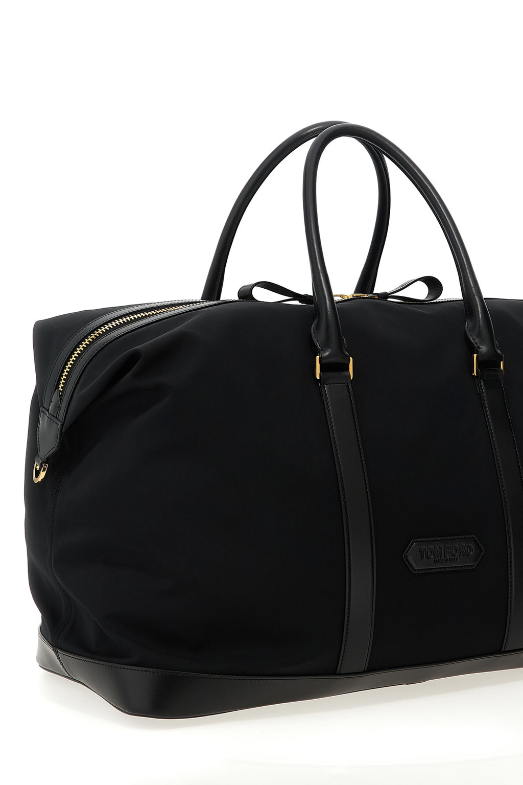TOM FORD Leather details travel bag For Men 80% polyester, 20% calf leather