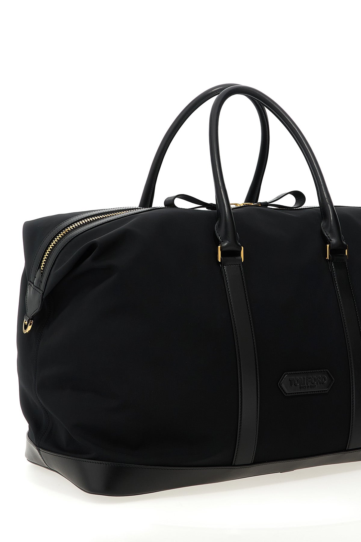 TOM FORD Leather details travel bag For Men 80% polyester, 20% calf leather