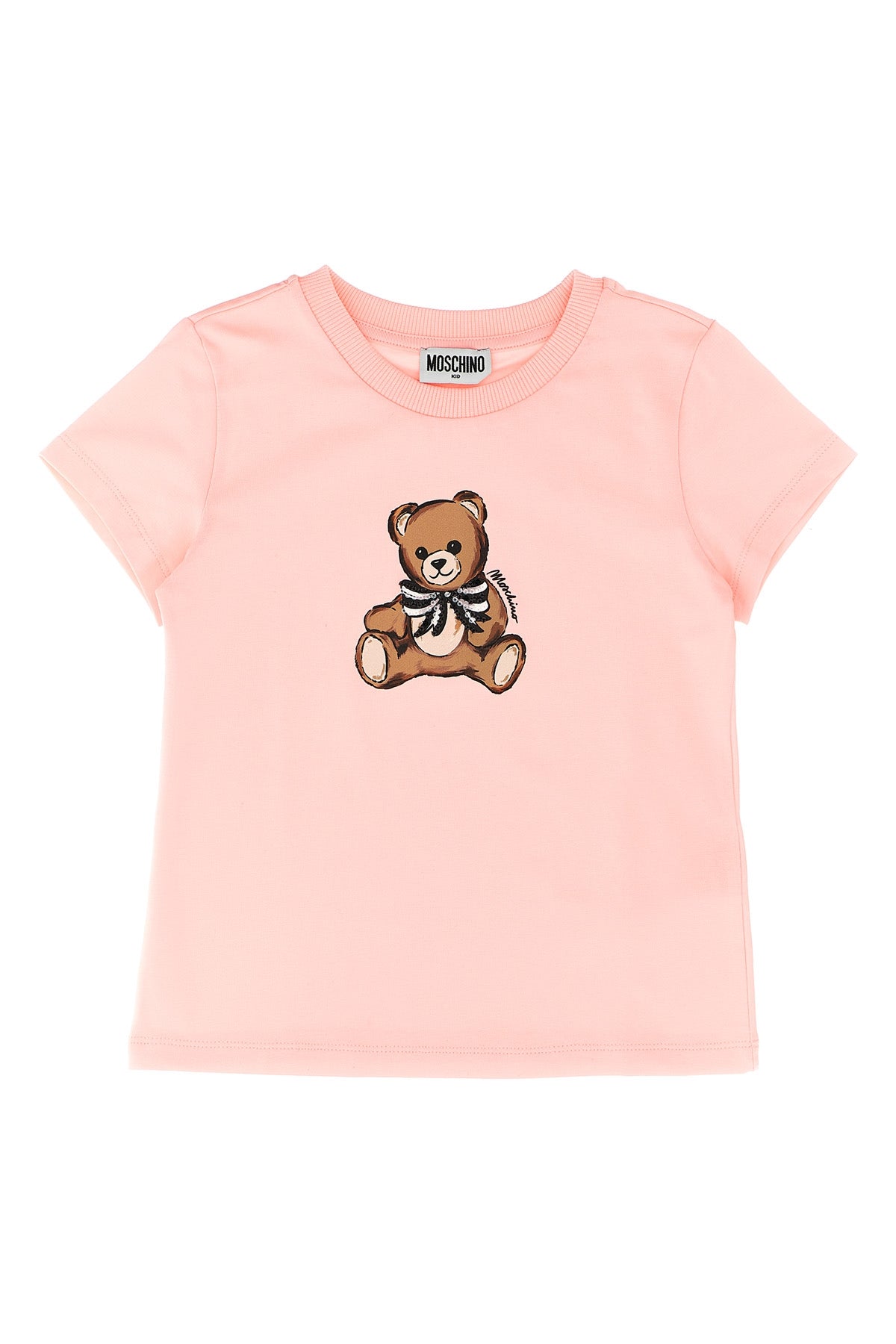 MOSCHINO KID TEEN 'Moschino Teddy Bear' T-shirt For Baby girl 95% cotton, 5% elastane